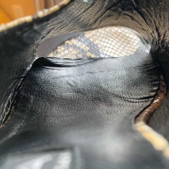 Vintage Via Spiga Chunky Snakeskin Wedges Size 8.5 - Picture 4 of 10